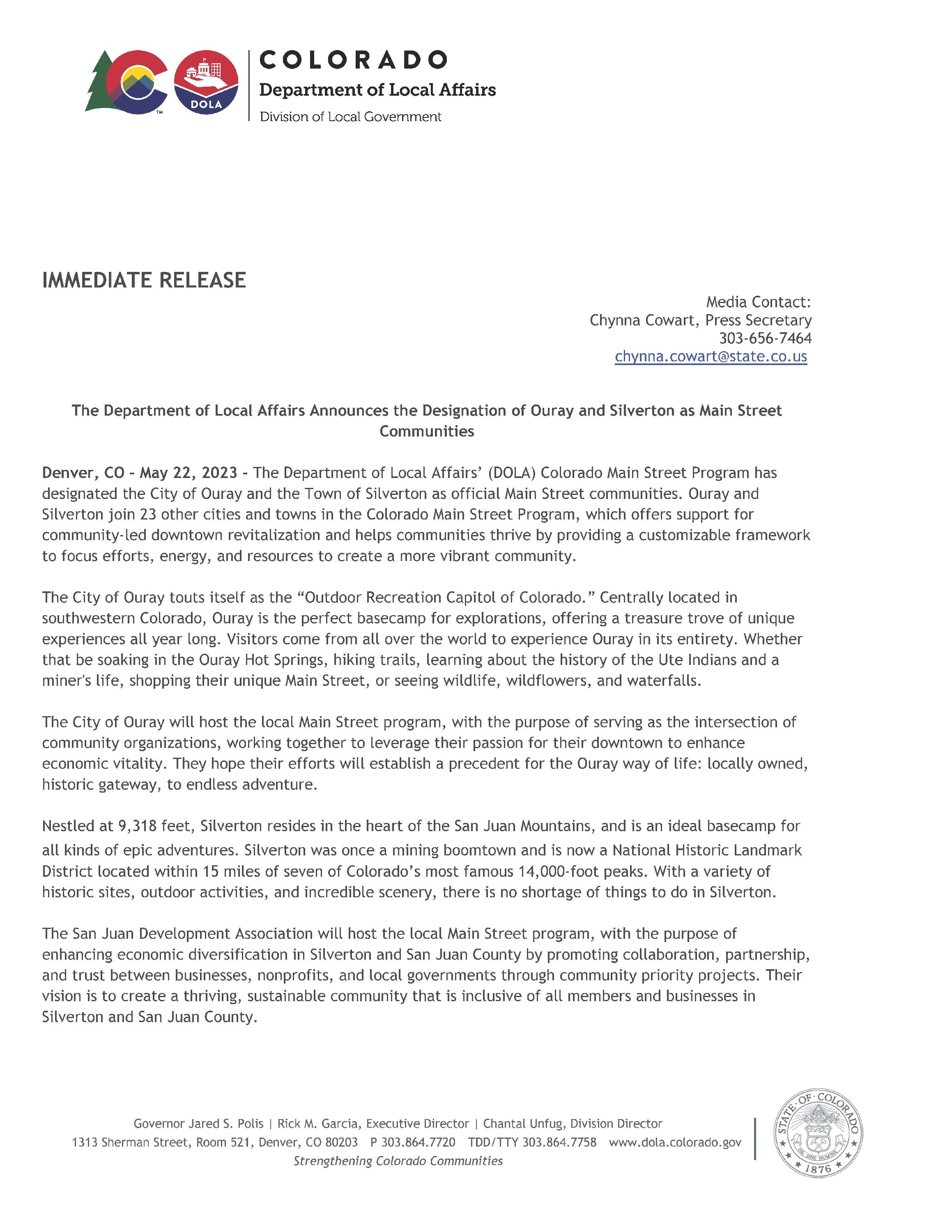 Press Release_05.22.2023_DOLA_Communities-Ouray and Silverton_Page_1